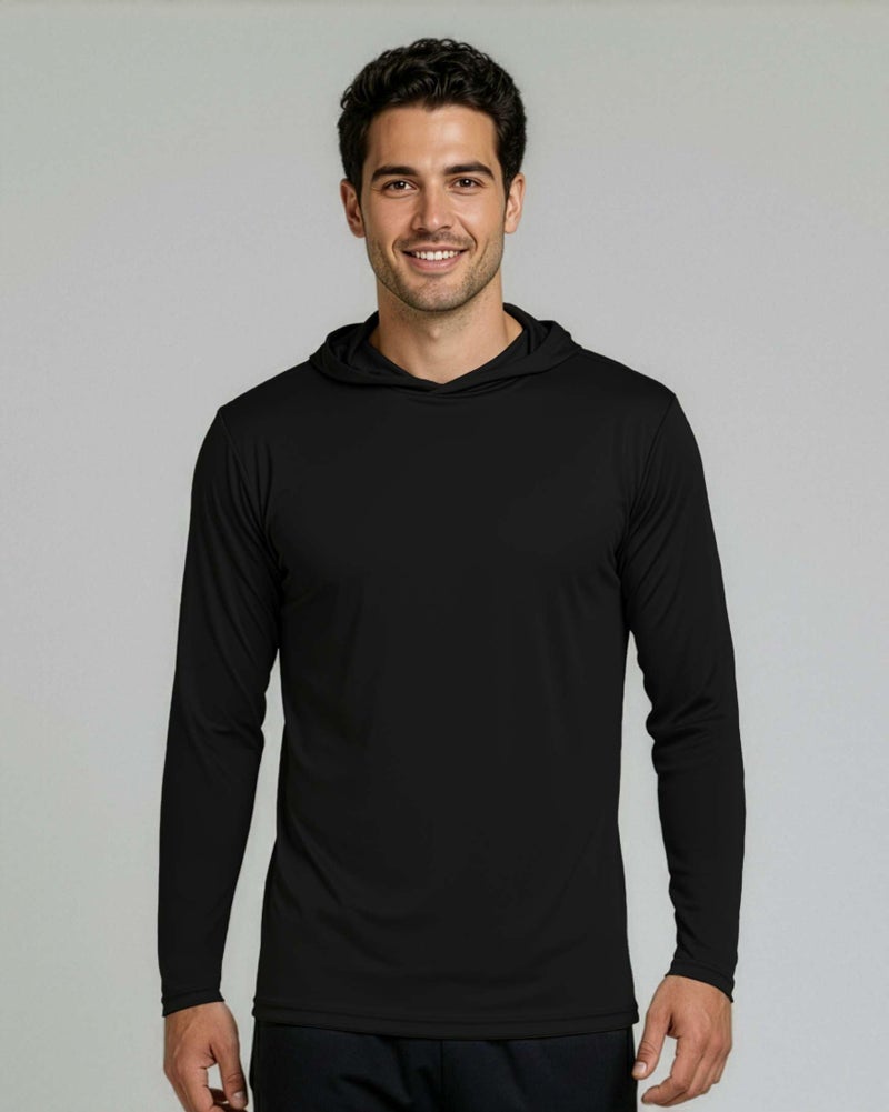 REALESSENTIALS Real Essentials 3 Pack: Men's Dry Fit Wicking Long Sleeve Fishing Active Hoodie Pullover Sweatshirt (Big & Tall)-Set 1, Small - Image 2
